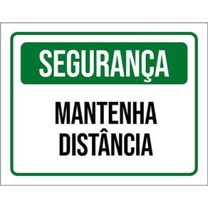 Kit 3 Placas De Sinalização - Segurança Mantenha Distância