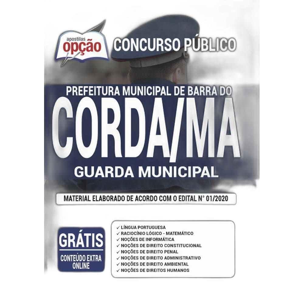 Apostila Prefeitura Barra Do Corda Ma - Guarda Municipal