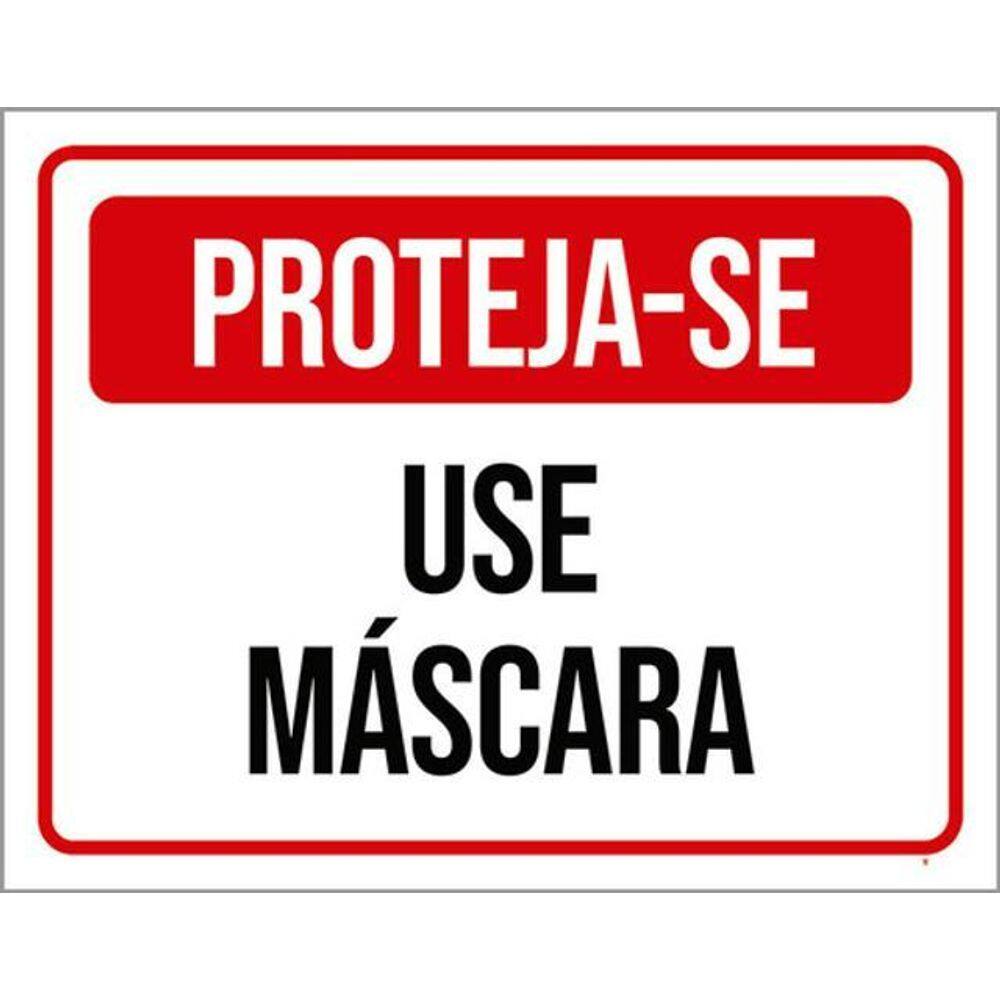 Kit 3 Placas Proteja-Se Use Máscara Vermelha