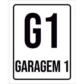 Kit 3 Placas Sinalização Ambiente Indicativo G1 Garagem 1