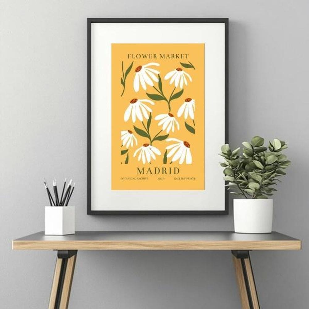 Quadro Madrid Flower Market - 60X48Cm
