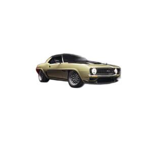 Papel De Parede 3D Carro Antigo Camaro Chevrolet 3,5M Cxr09