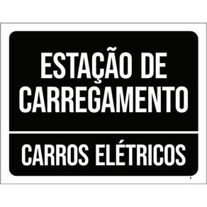 Kit 3 Placas Estação De Carregamento Carros Elétricos