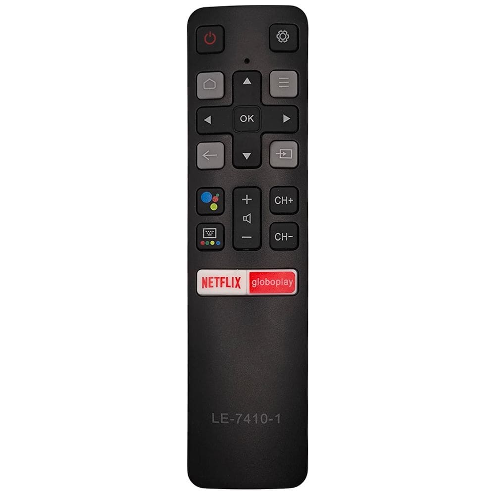 Controle Remoto Smart TV, Com Botões Netflix e Globoplay, Lelong - LE-7410-1