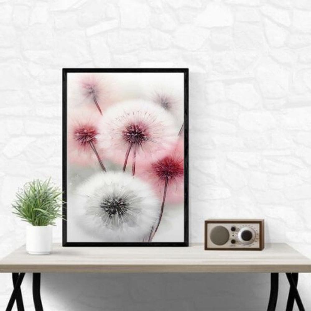 Quadro Flores Dente De Leão Soft 24X18Cm - Com Vidro