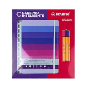Combo Caderno Inteligente + Stabilo Shades Of Pink, Grande