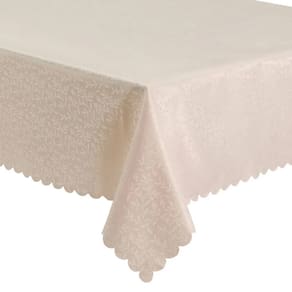 Toalha de Mesa Quadrada Impermeável Básica Nude 1,80x1,80cm Auguri Casa Rami