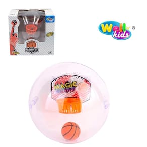 Bola Mini Basquete Com Som + Luz A Bateria 11Cm De