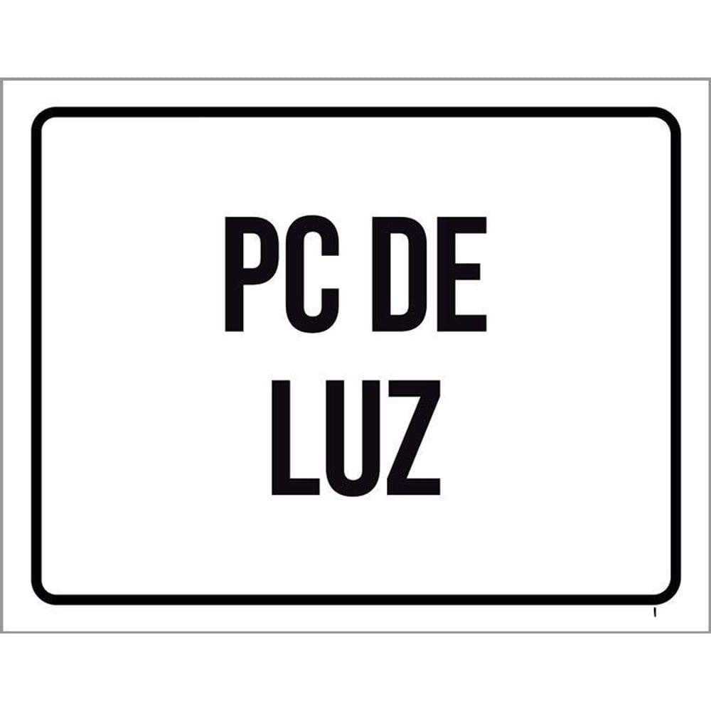 Kit 3 Placas Sinalização Pc De Luz