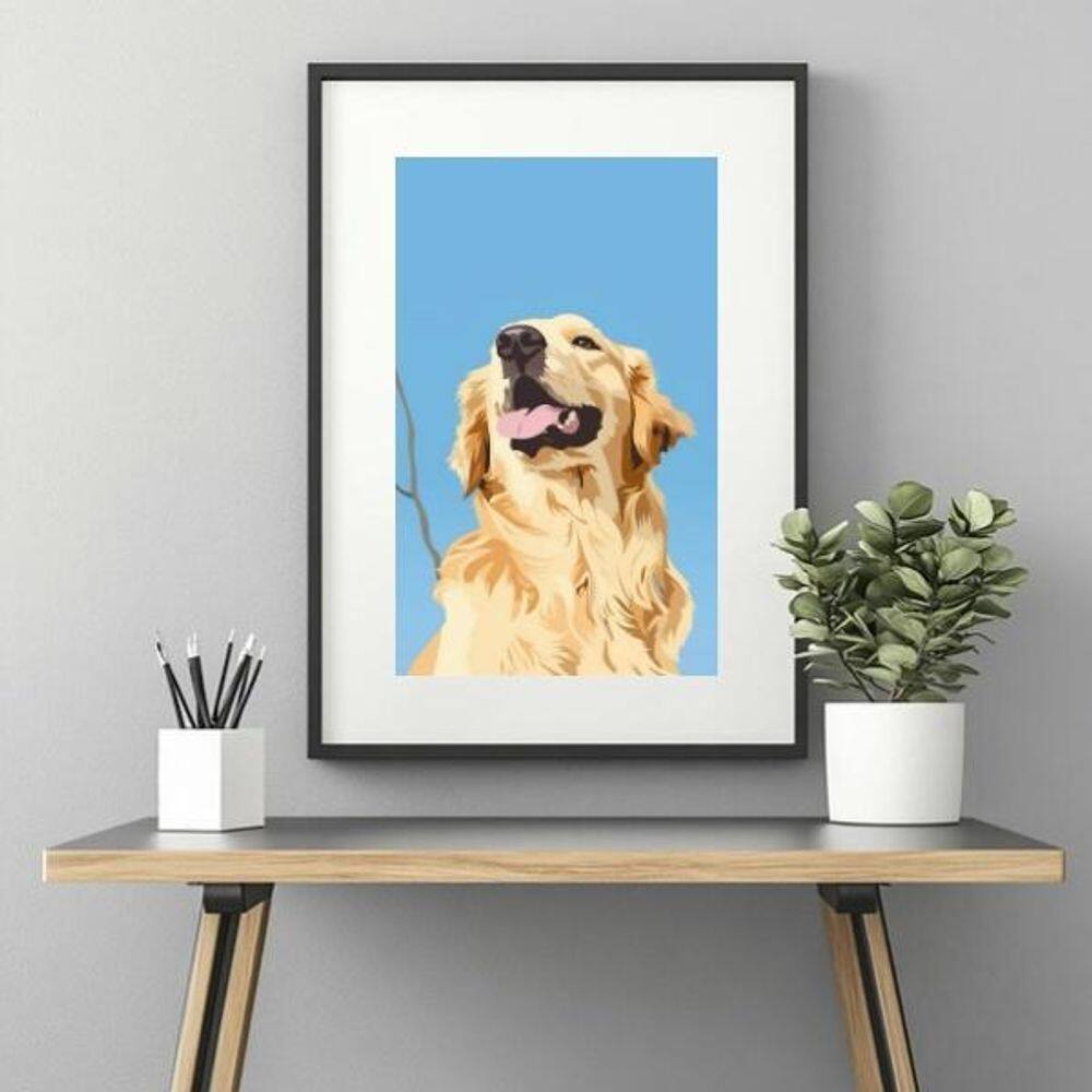 Quadro Golden Retriever - 60X48Cm