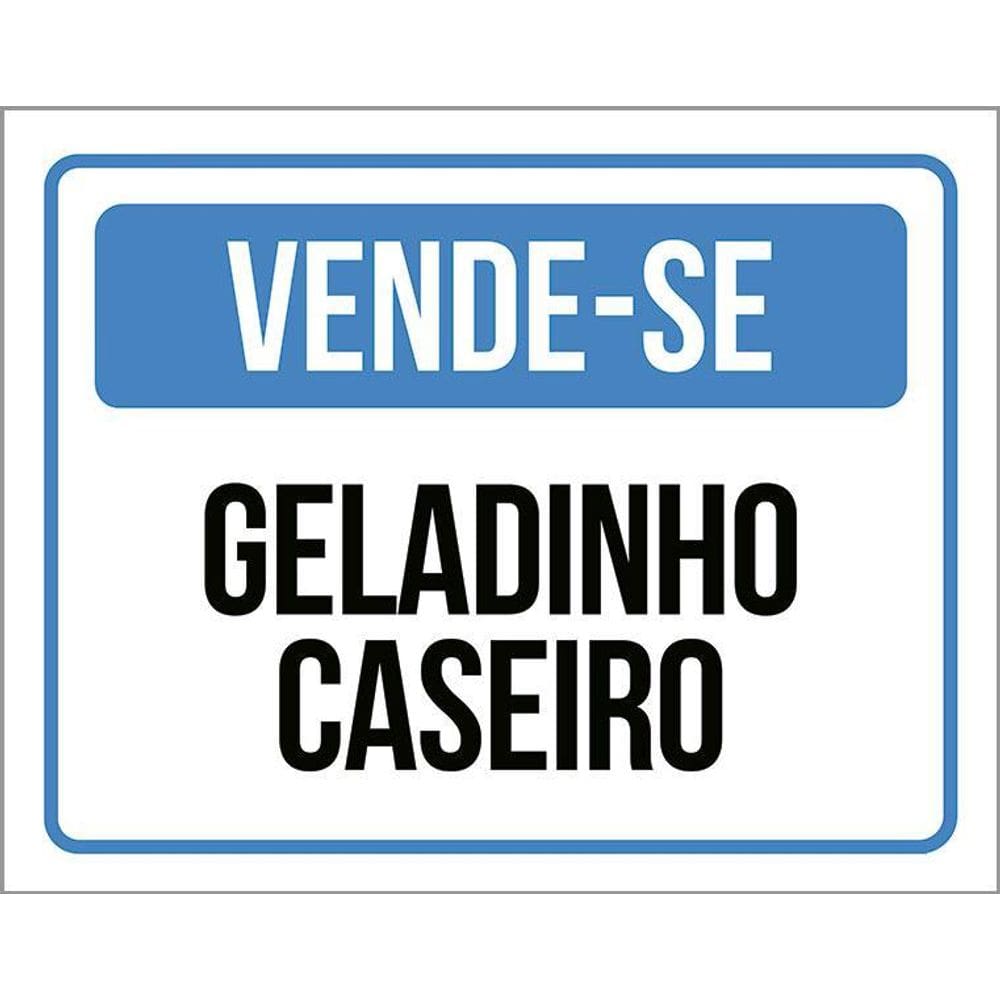 Kit 3 Placas Vende-Se Geledinho Caseiro