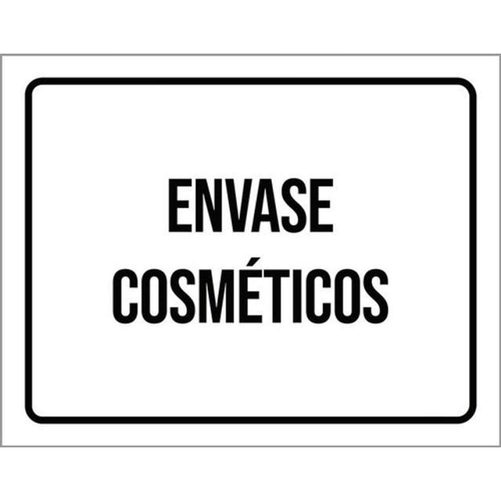 Kit 3 Placas Sinalização - Envase Cosméticos