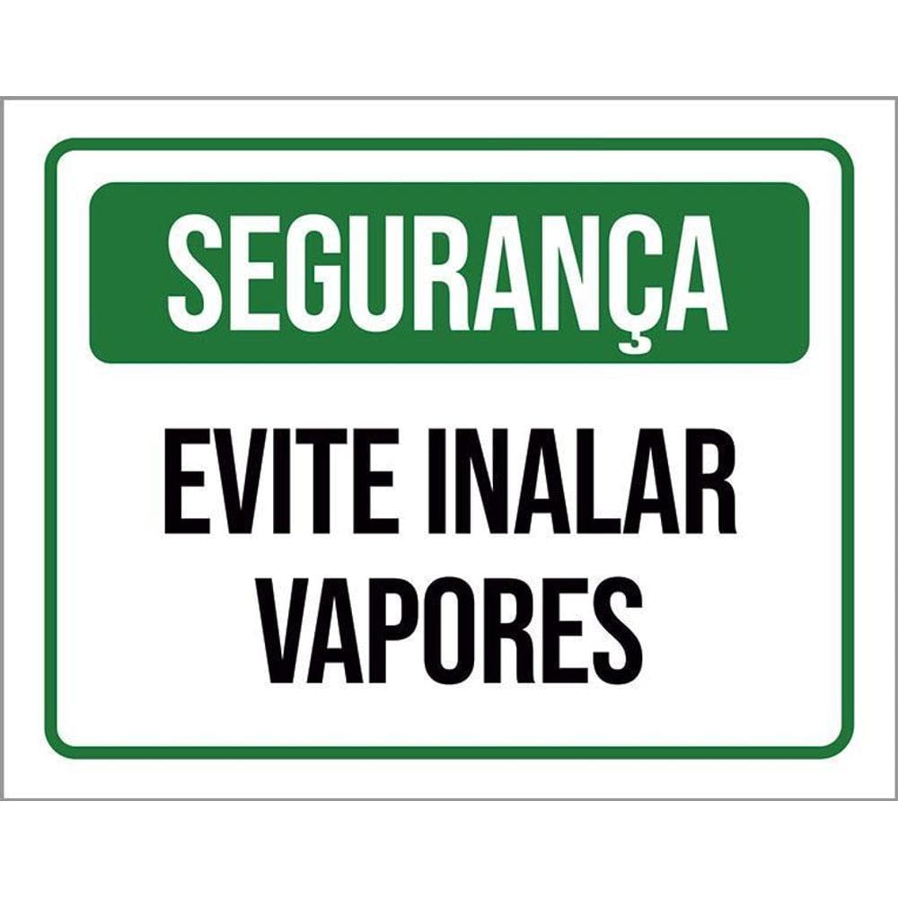 Placa Segurança Evite Inalar Vapores 36X46