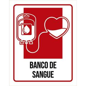 Kit 3 Placas Sinalização Hospitalar Banco De Sangue