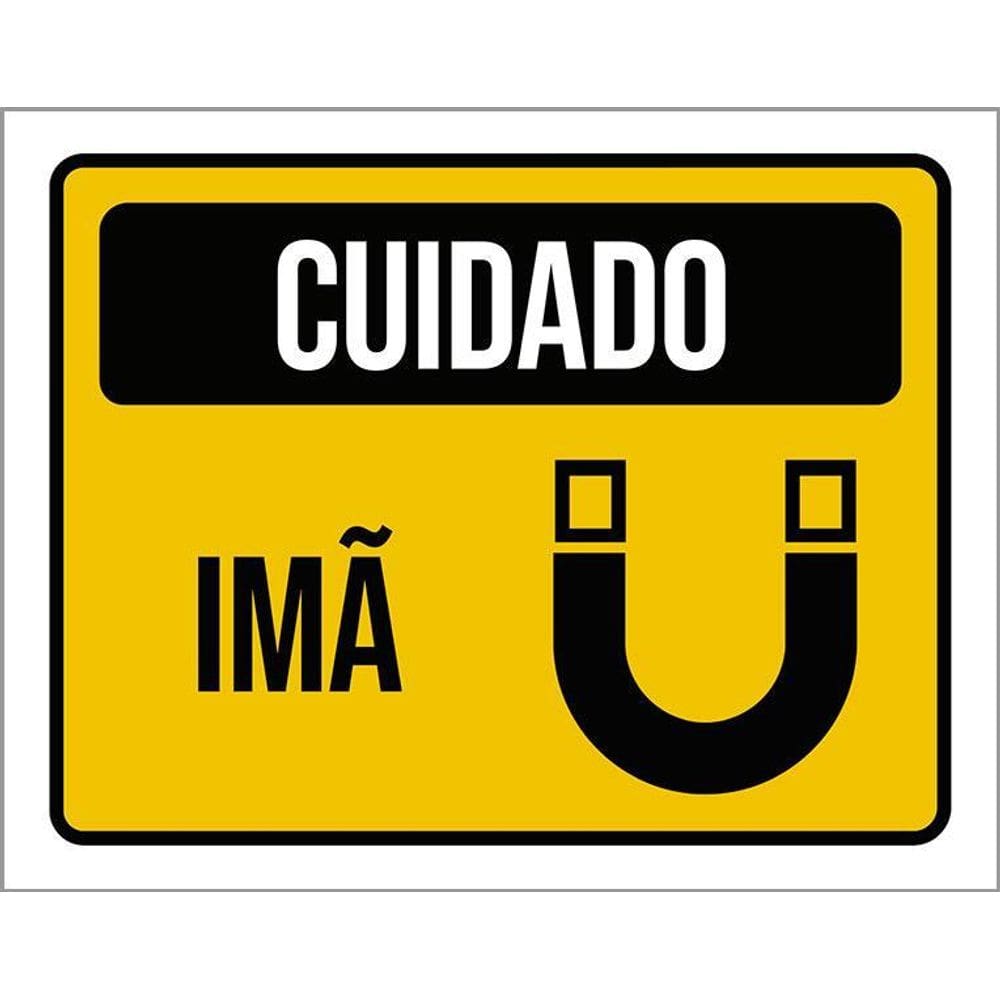 Kit 3 Placas Cuidado Imã