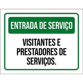 Kit 3 Placas Estacionamento Visitantes Prestadores Serviços