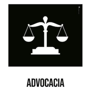 Kit 3 Placas Advocacia Desenho