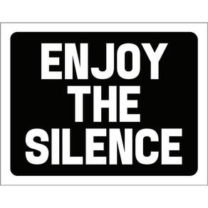 Kit 3 Placas Decorativa - Enjoey The Silence