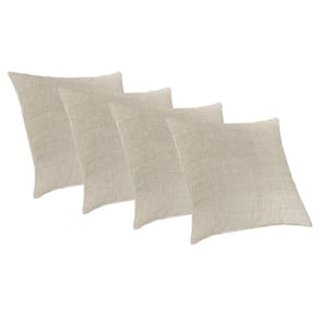 4 Capas Almofada Luxo 50X50 Suede Premium Com Ziper Caqui
