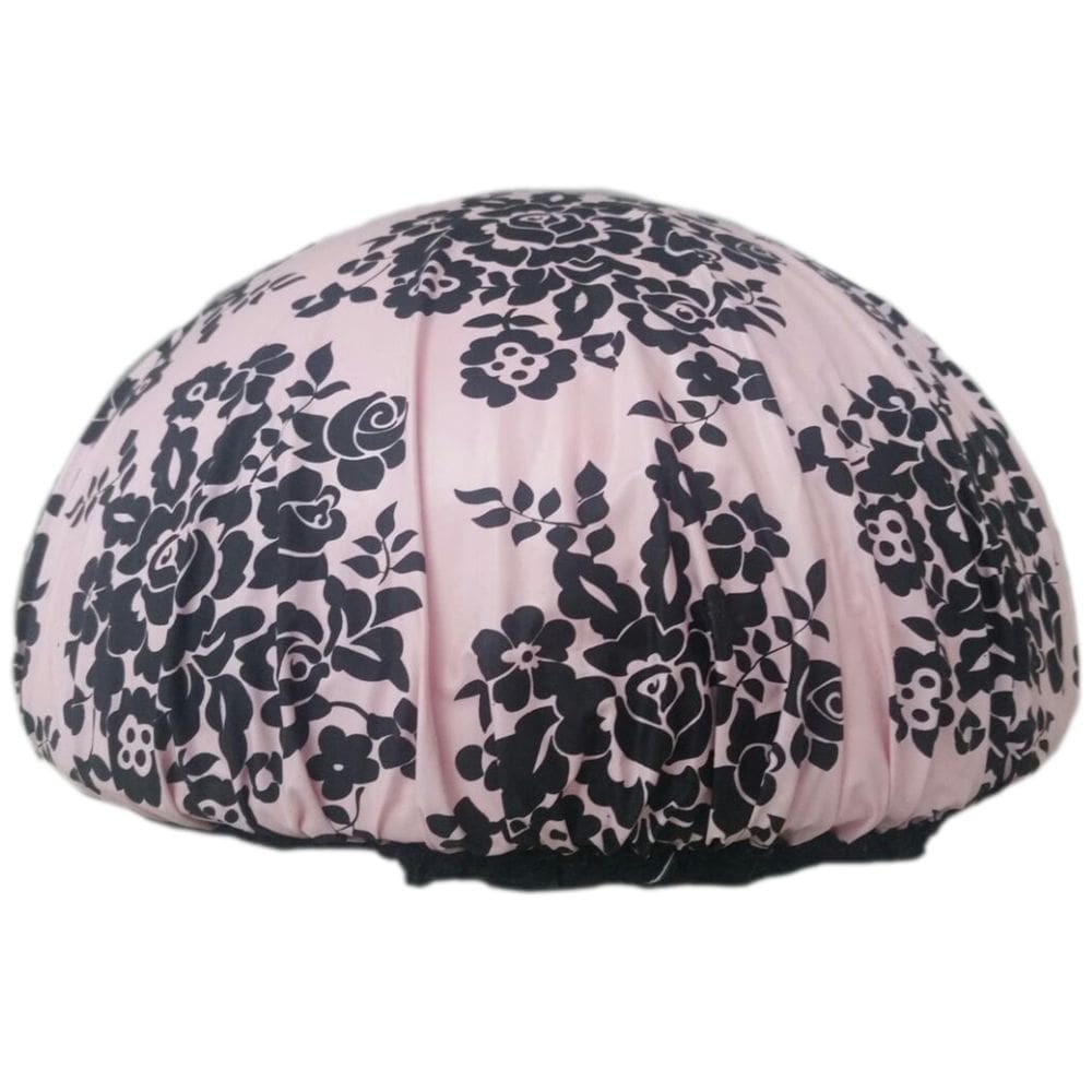 Touca P/Banho Pvc Rosa/Preto Florid0