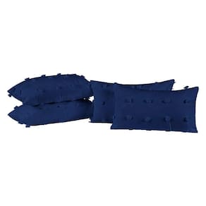 Almofadas Cheias Poppy 60cm X 30cm 04 Peças - Marinho