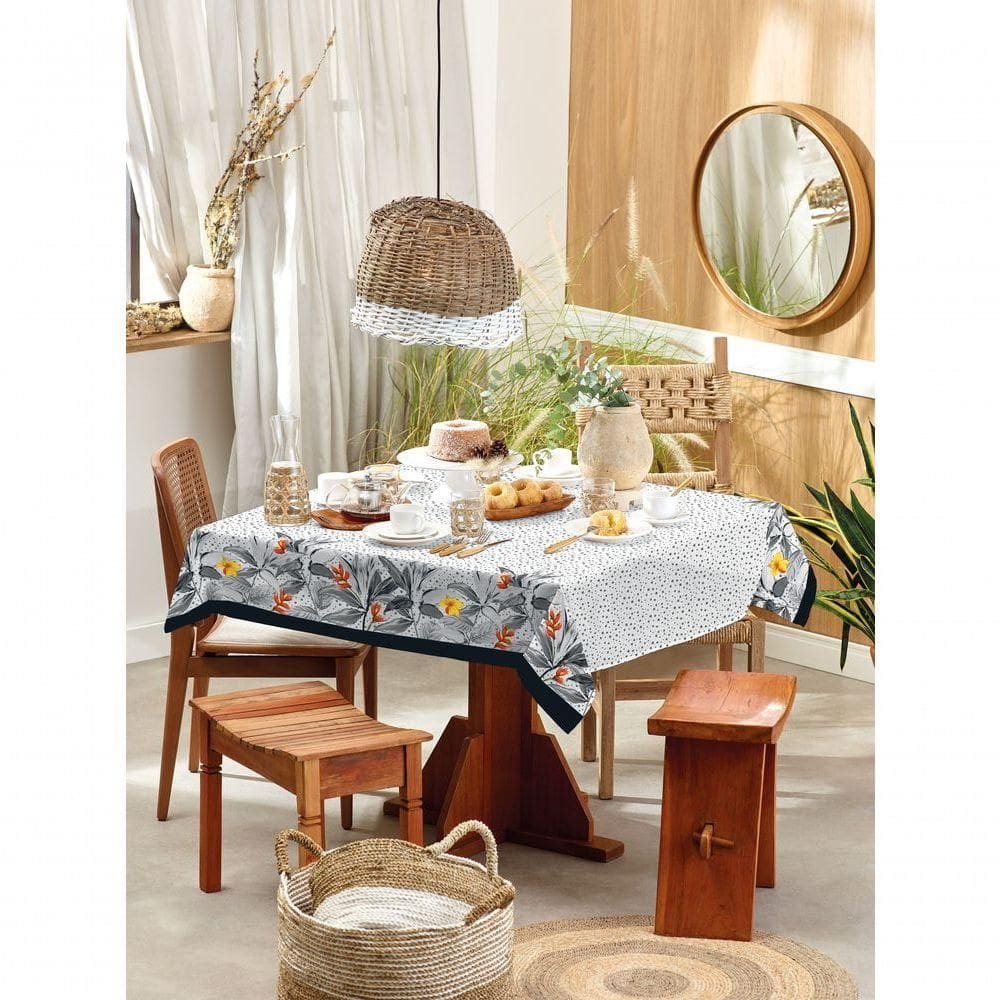 Toalha De Mesa Retangular Teka 6 Lugares Basic Nuance