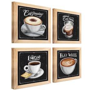 Quadro Decorativo Café Expresso Padaria 20X20Cm 4 Un Mel