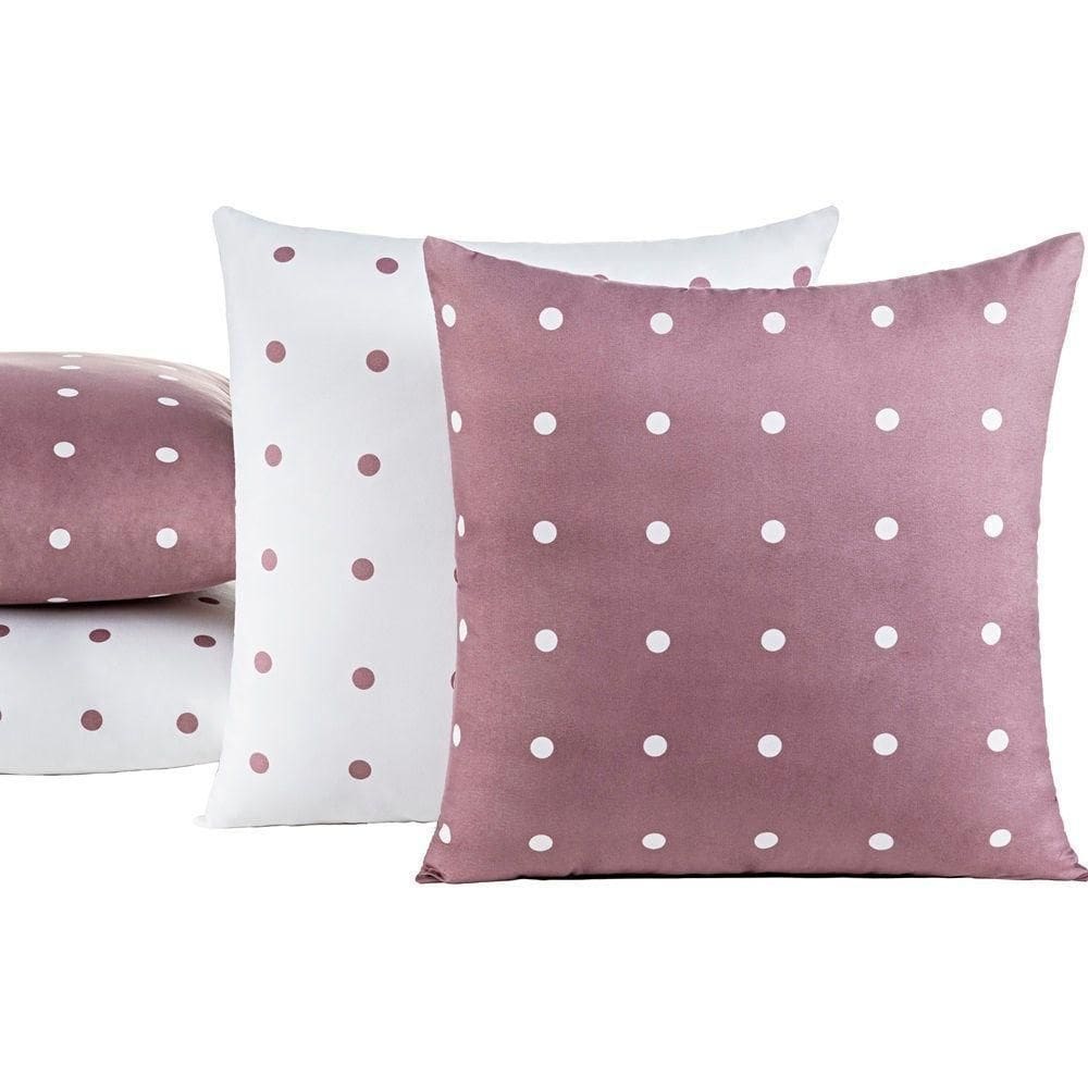 Almofadas Cheias Petit Poá 04 Peças - Rose