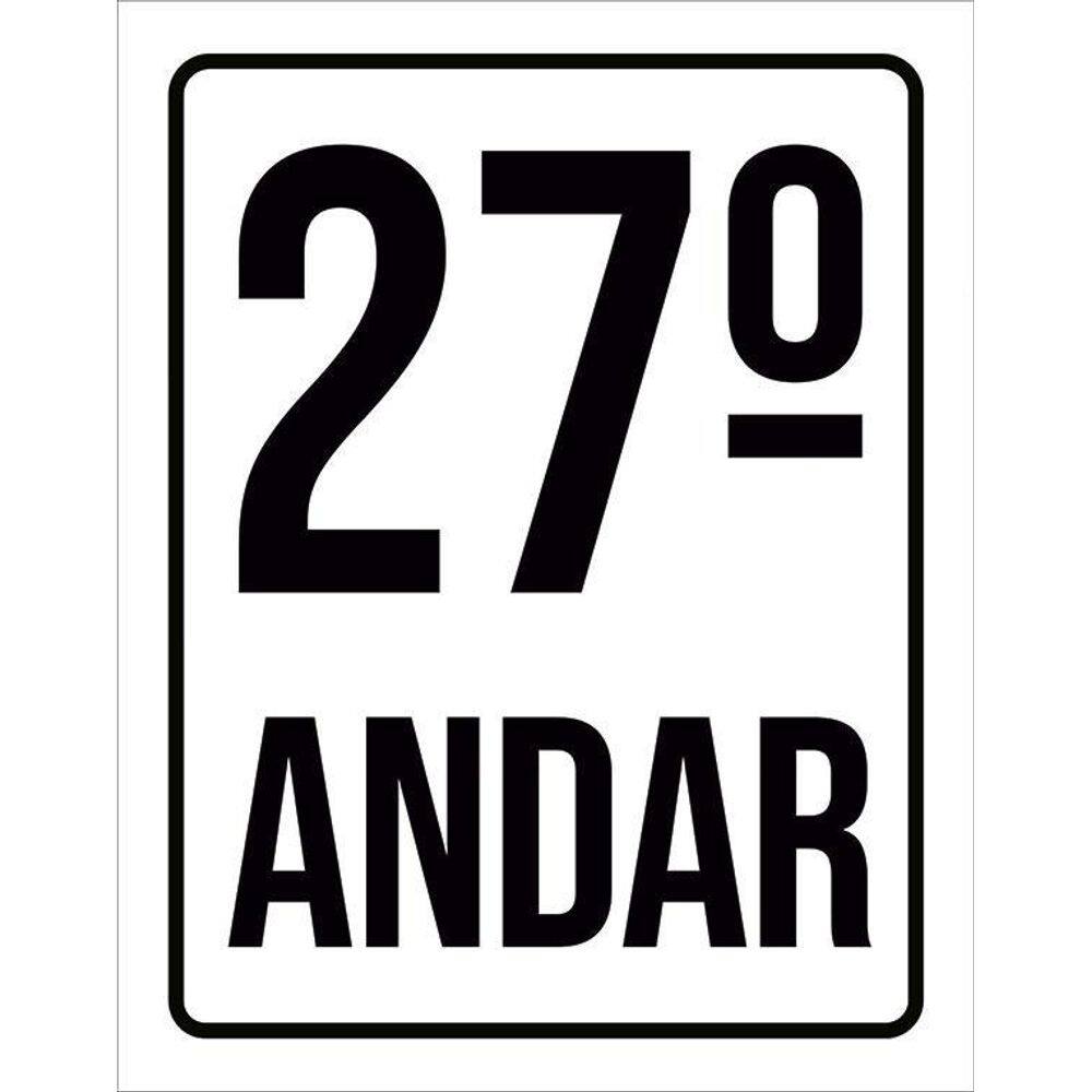 Placa Sinalização Ambiente Identificação 27º Andar 36X46