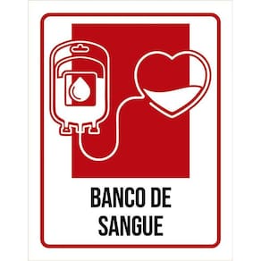 Kit 3 Placas Sinalização Hospitalar Banco De Sangue