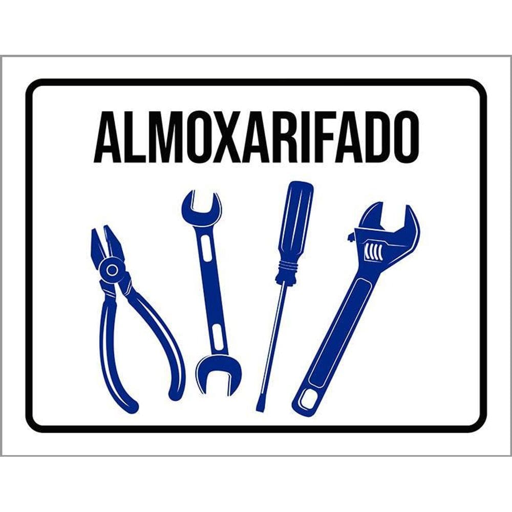 Kit 3 Placas Sinalização Almoxarifado Ferramentas