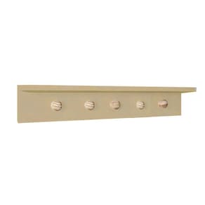 Cabideiro De Parede Pendurador Pinus Natural Em Mdf
