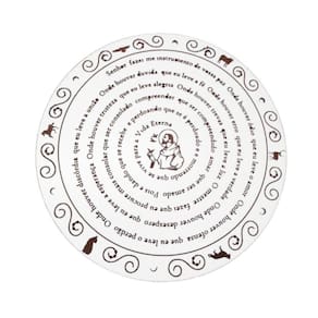 Mandala Oração De São Francisco Mdf Branco 60Cm