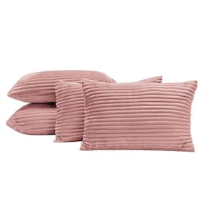 Almofadas Cheias Velvet Bariloche 60x30cm 04 Peças - Rosê