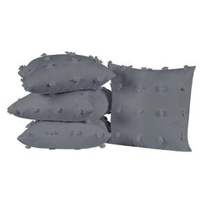Almofadas Cheias Poppy 45cm X 45cm 04 Peças - Cinza