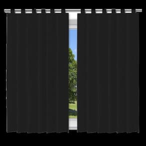 Cortina Blackout Premium Preto 280x220cm Com Alça Para Varão