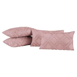 Capas De Almofadas Aveline 60cm X 30cm 04 Peças - Rosê