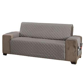 Protetor De Sofá Padrão 3 Lugares Classic 100% Poliéster Cor:cinza