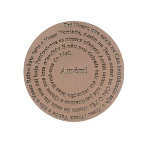 Oração Pai Nosso Mandala Redondo 30Cm Natural
