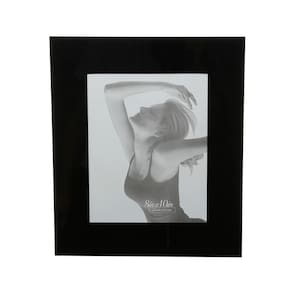 Porta Retrato De Vidro Preto 15 X 20cm