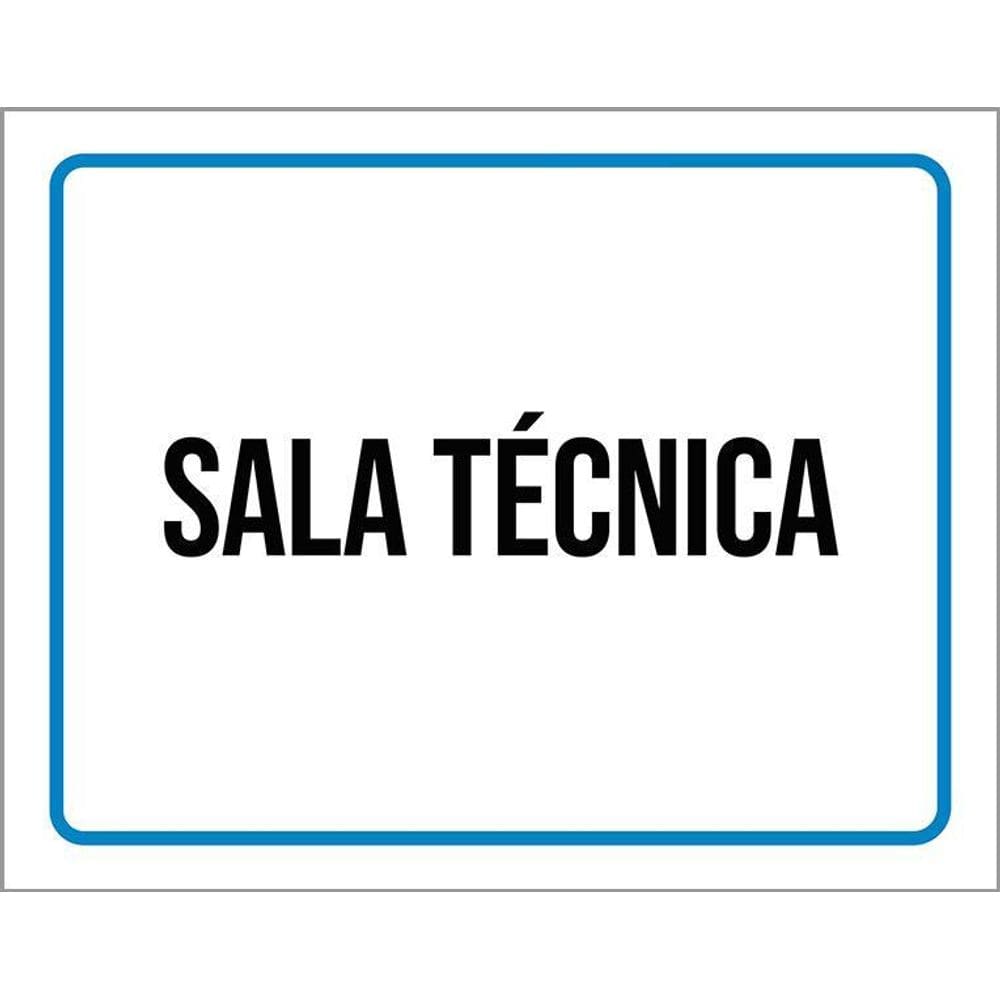 Kit 3 Placas Ambiente Sinalização Setor Sala Técnica