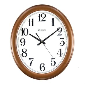 Relógio Parede Herweg Grande 50cm Ipê Silencioso 4601 Ipê