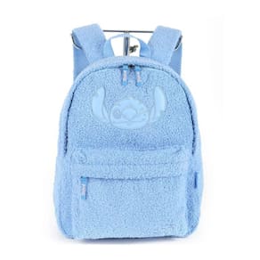 Mochila Infantil Disney Stitch Peluciada Azul Luxcel