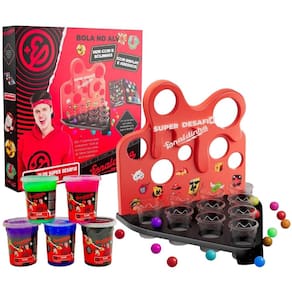 Jogo Bola No Alvo Enaldinho Com 6 Potes Slime + 11 Bolinhas