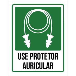 Placa Sinalização Use Protetor Auricular 36X46