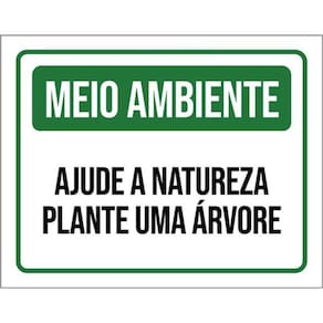 Kit 3 Placas Meio Ambiente Ajude Natureza Plante Árvore
