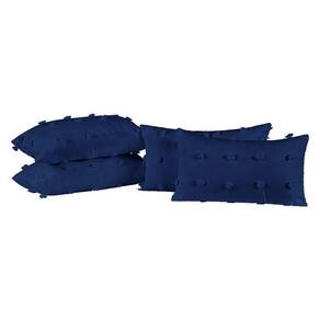 Almofadas Cheias Poppy 60cm X 30cm 04 Peças - Marinho