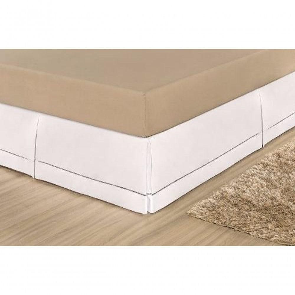 Saia Para Cama Box Queen Juliana - Branco