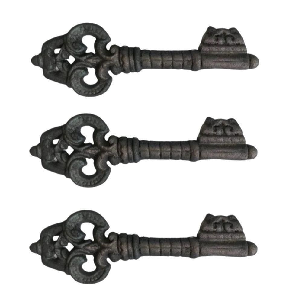 Kit 3 Chaves Decorativas Rústica Enfeite Em Ferro Nº 02 26Cm