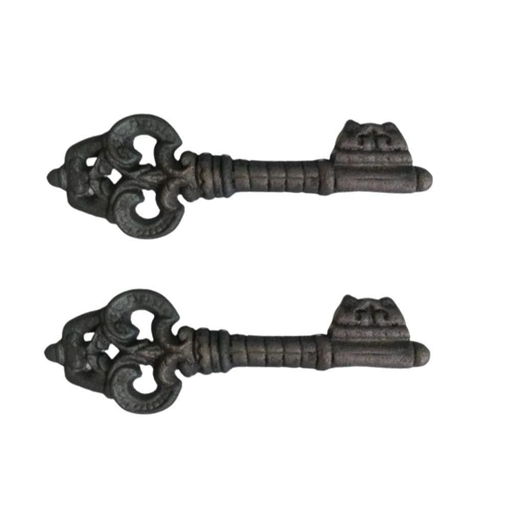Kit 2 Chaves Decorativas Rústica Enfeite Em Ferro Nº 02 26Cm